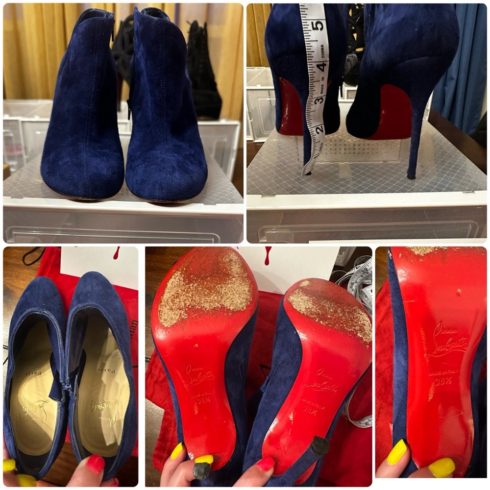 Christian Louboutin booties. Royal blue. $175 today only!!
